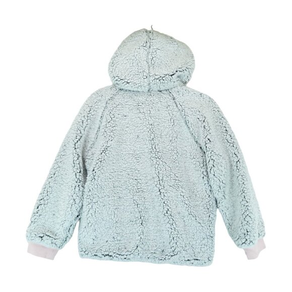 Girls justice Reversible‎ Super Soft Sherpa Jacket Size 12 Colorblock Full Zip - Picture 6 of 8